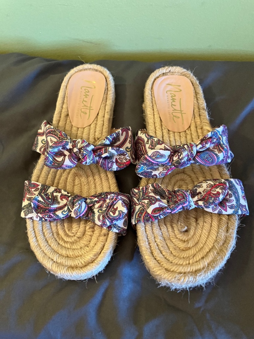 Nanette Lepore Lily Bow Espadrille Sandals (US WOMENS 8)